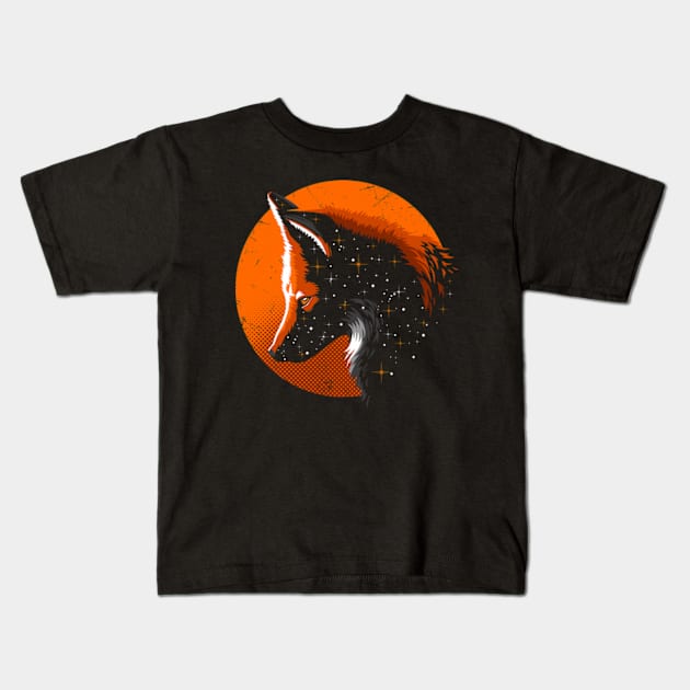 Starry Fox Kids T-Shirt by Scud"